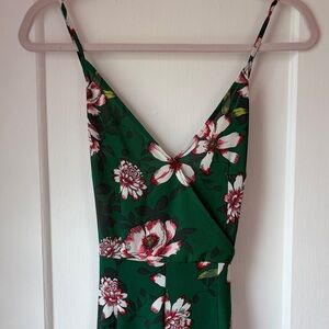 Green Floral Jumpsuit